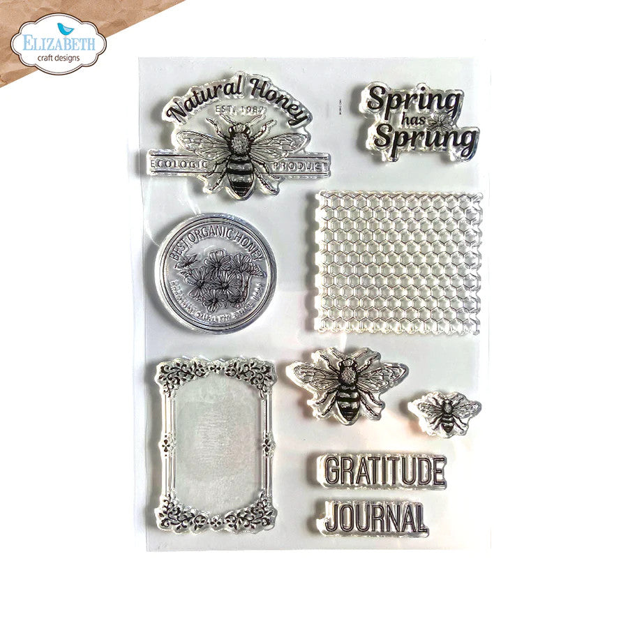 Elizabeth Craft Designs Juego de sellos de abeja Everyday Elements